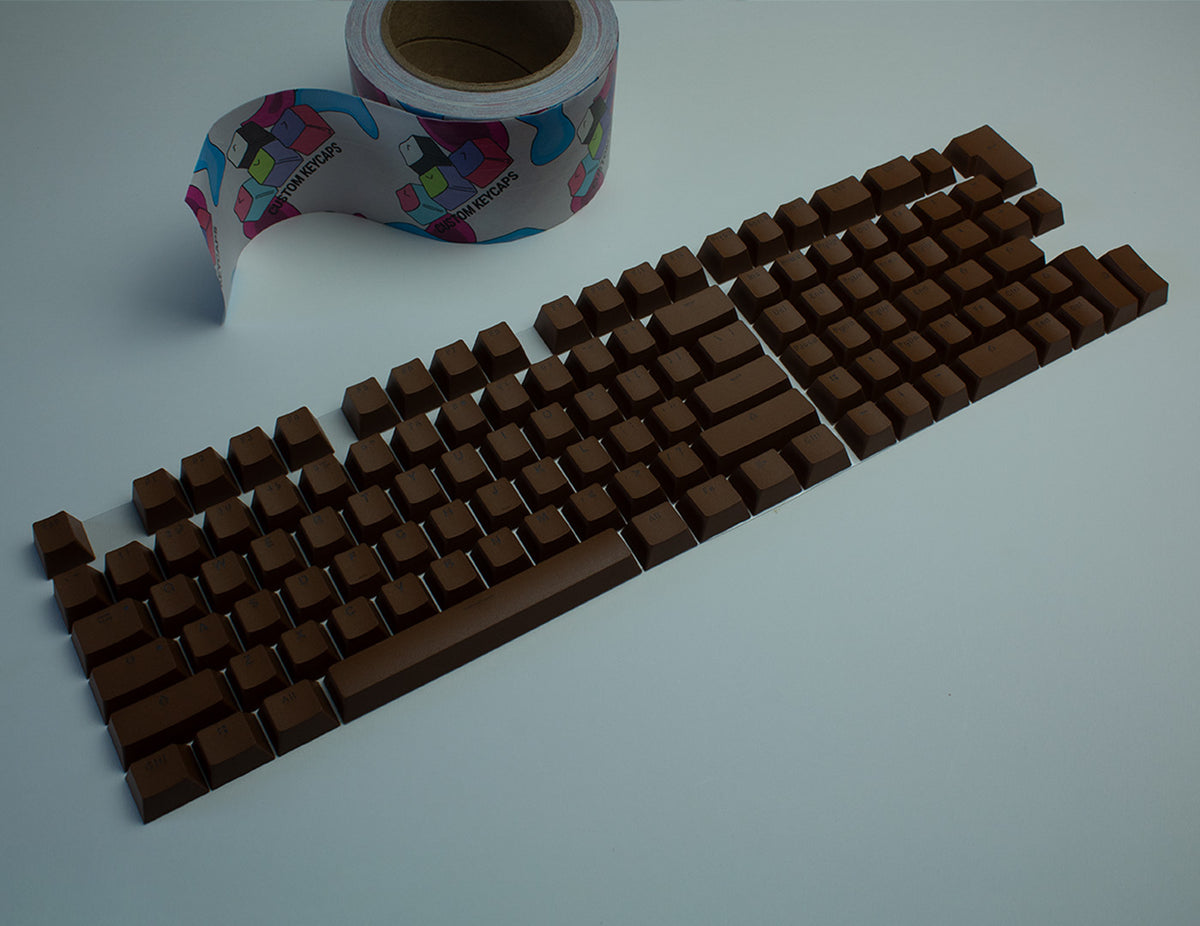 LK Dark Brown PBT Keycaps – Custom Keycaps UK